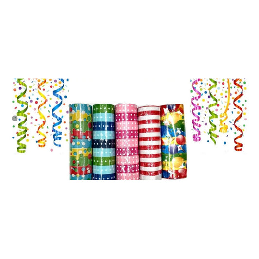 Cotillon Cumpleaños Serpentina Rollo De Papel (2 Unidades)