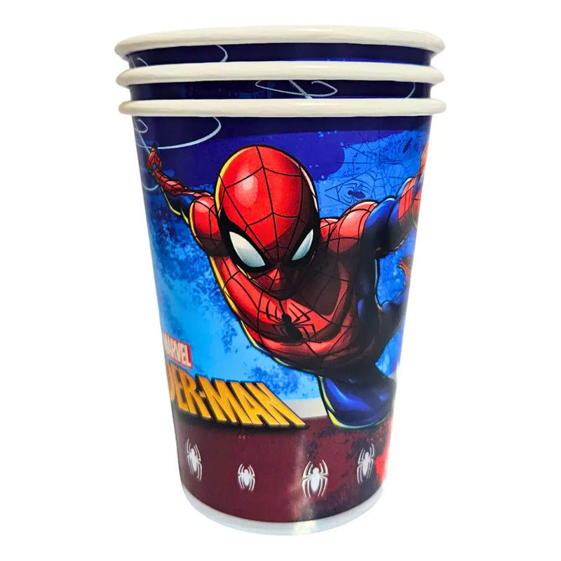 Vasos Spiderman Palms 355ml Polipapel Pack 6 Unidades Cumpleaños Spider Man