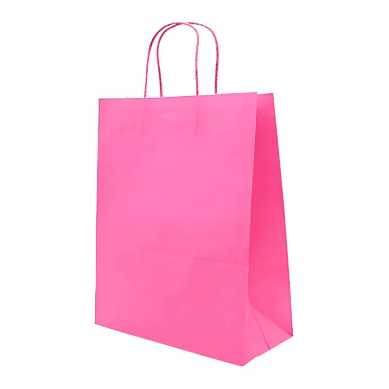12 Bolsitas Papel Kraft Color A Elección - 16x21