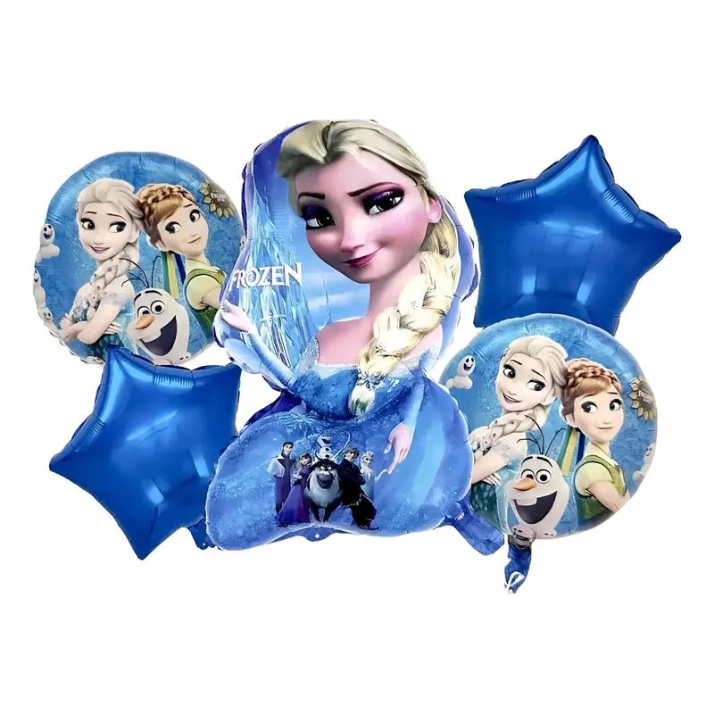 Globos Frozen Yeah Corazón 30cm Metalizado Helio Set 6 Unidades Varios