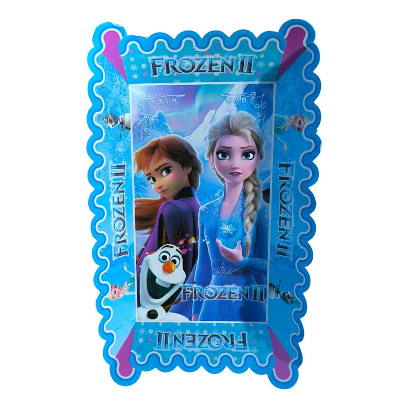 Pack 6 Bandejas Decorativas Cumpleaños Frozen Celeste