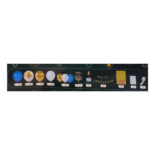 Set Decoración Año Nuevo 70 Pzs Cotillón
