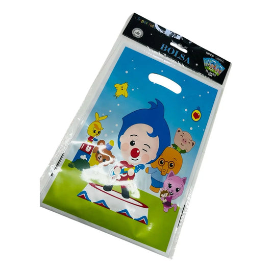 10 Bolsa De Cumpleaños Payaso Plim Plim 16x25 Cm Payaso Plim Plim