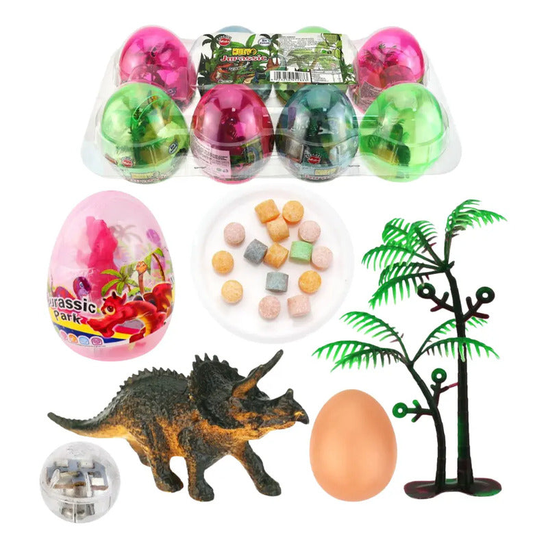 X 6 Huevo Sorpresa Jurassic Mabu Dulces Sorpresa Y Alcancía