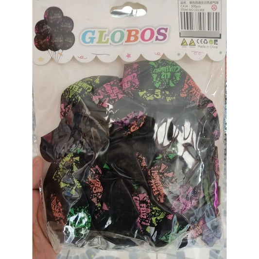 25 Globos Fluor De Estrella Que Alumbran Negro