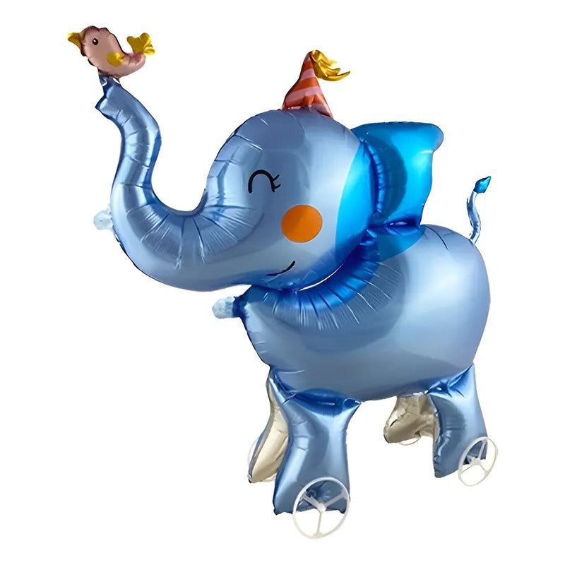 Globo Gigante Elefante Con Ruedas Para Llevar Celeste