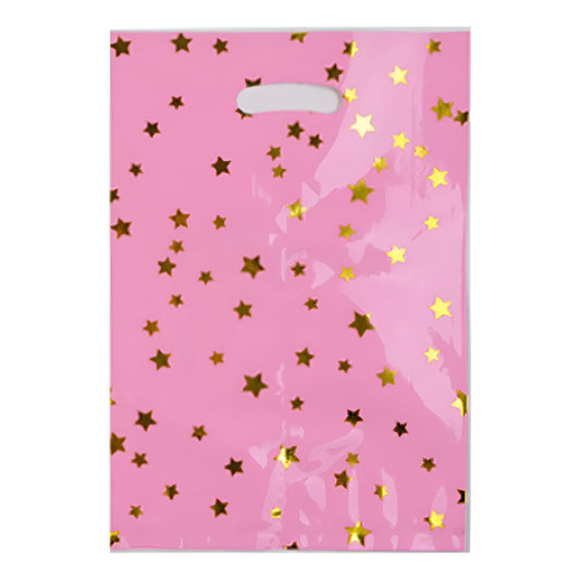 Pack 10 Bolsas Dulceras De Cumpleaños Estrella Metalizadas
