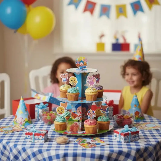 Porta Cupcakes Plim Plim Feliz De Cumpleaños Azul