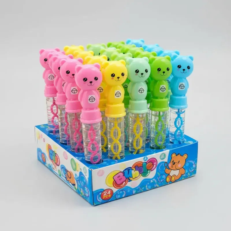 Caja 24 Burbujero Infantil Animales Colores Surtidos Fiesta Osito
