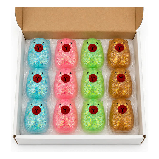 Set 12 Slime Glitter Capibarajuguete Masita Antiestrés