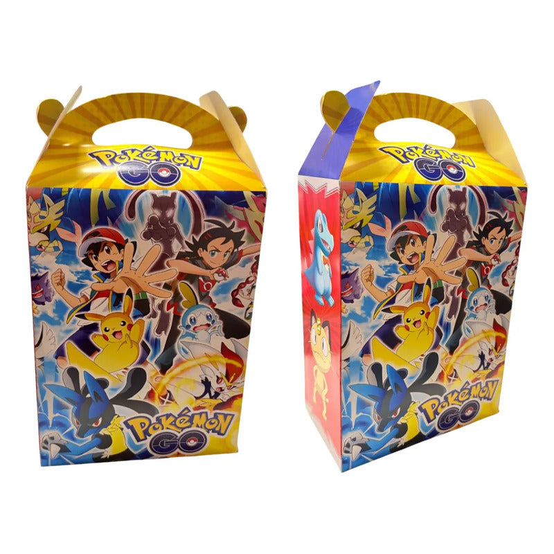 Caja Dulcera Pokémon Go Cumpleaños Cotillón Fiesta X 10 Unid