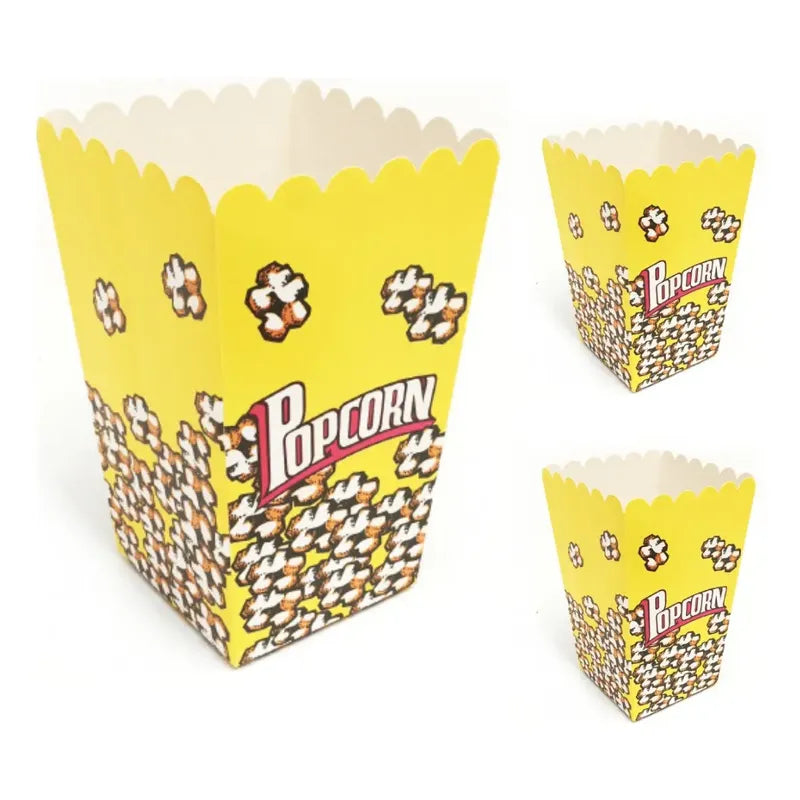 Pack 6 Envases Pop Corn Para Cumpleaños