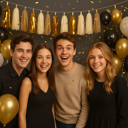 Guirnaldas Tassel 18 Porras Doradas Decoración Fiestas Dorado