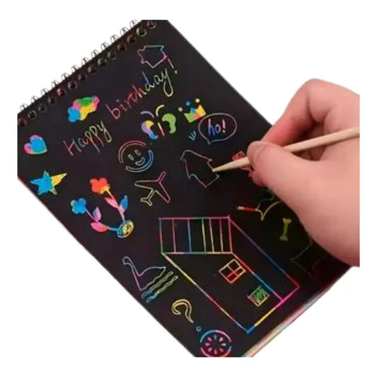 12 Cuadernos Libretas Mágicas Para Raspar Sorpresas Negro