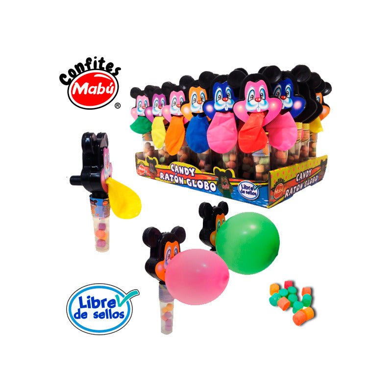 Candy Juguetes Sorpresa 20 Unidades Raton Globo