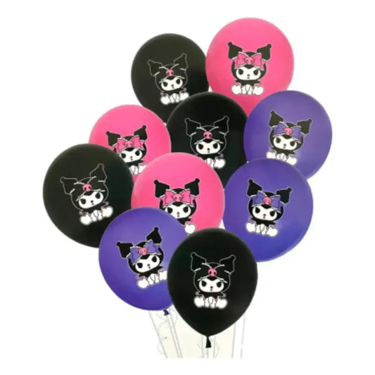 Pack 10 Globos Látex Plim Plim Para Cumpleaños, Y Redondo Surtido