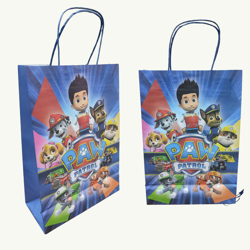 Pack 10 Bolsas De Papel De Cumpleaños Paw Patrol 32*22 Paw Patrol