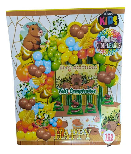 Set Decoración Candy Bar Cumpleaños Capibara Capybara