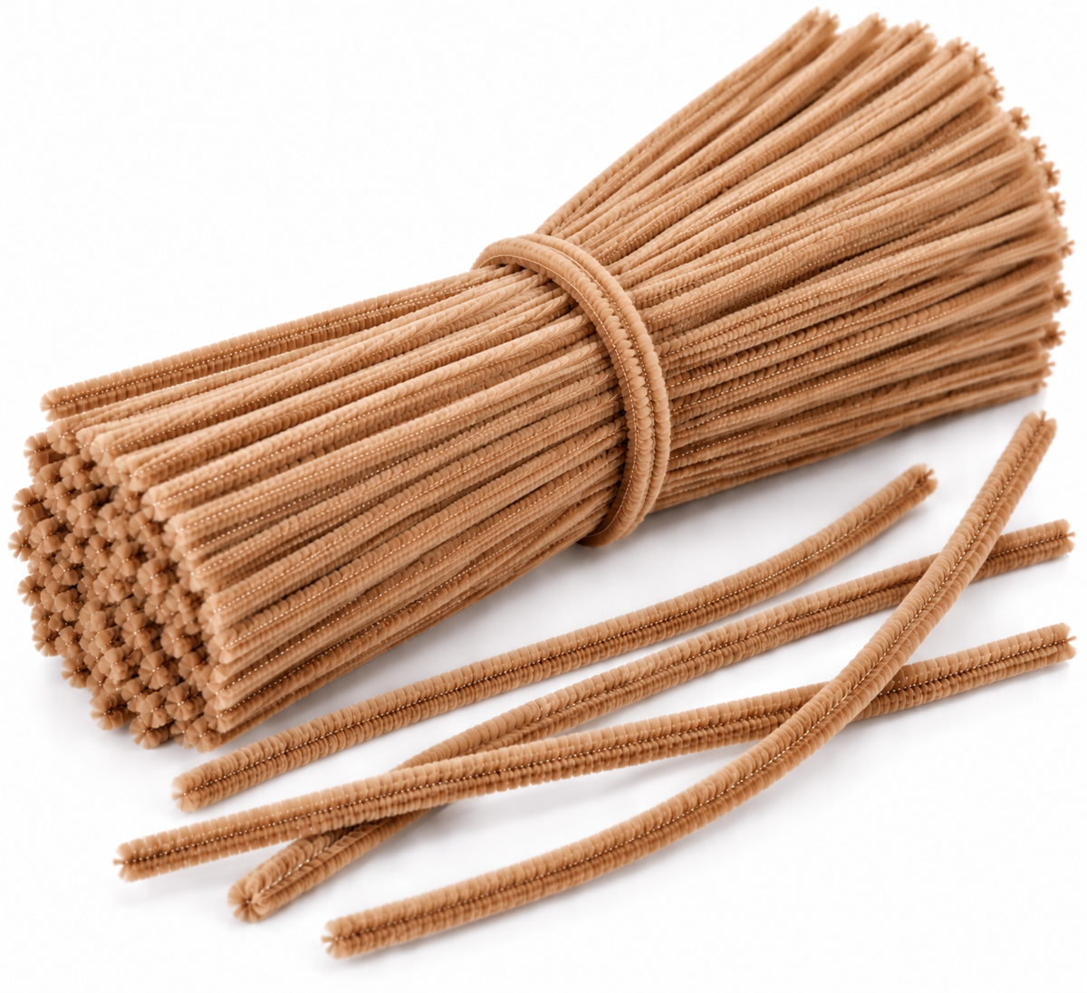 Limpiapipas Chenille para Manualidades Marron Claro 100 Unidades