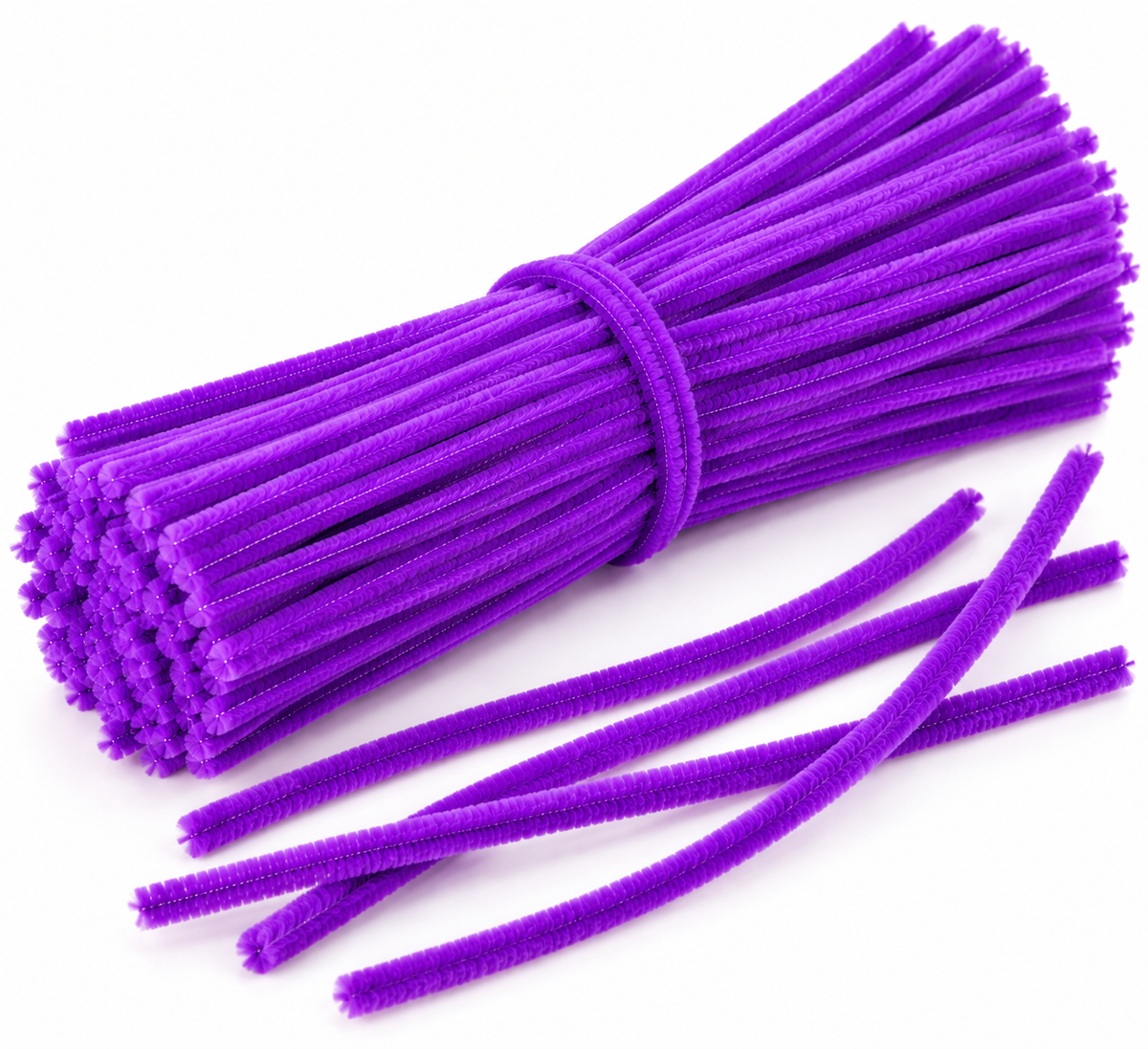 Limpia Pipas De Colores Para Manualidades Morado X 100