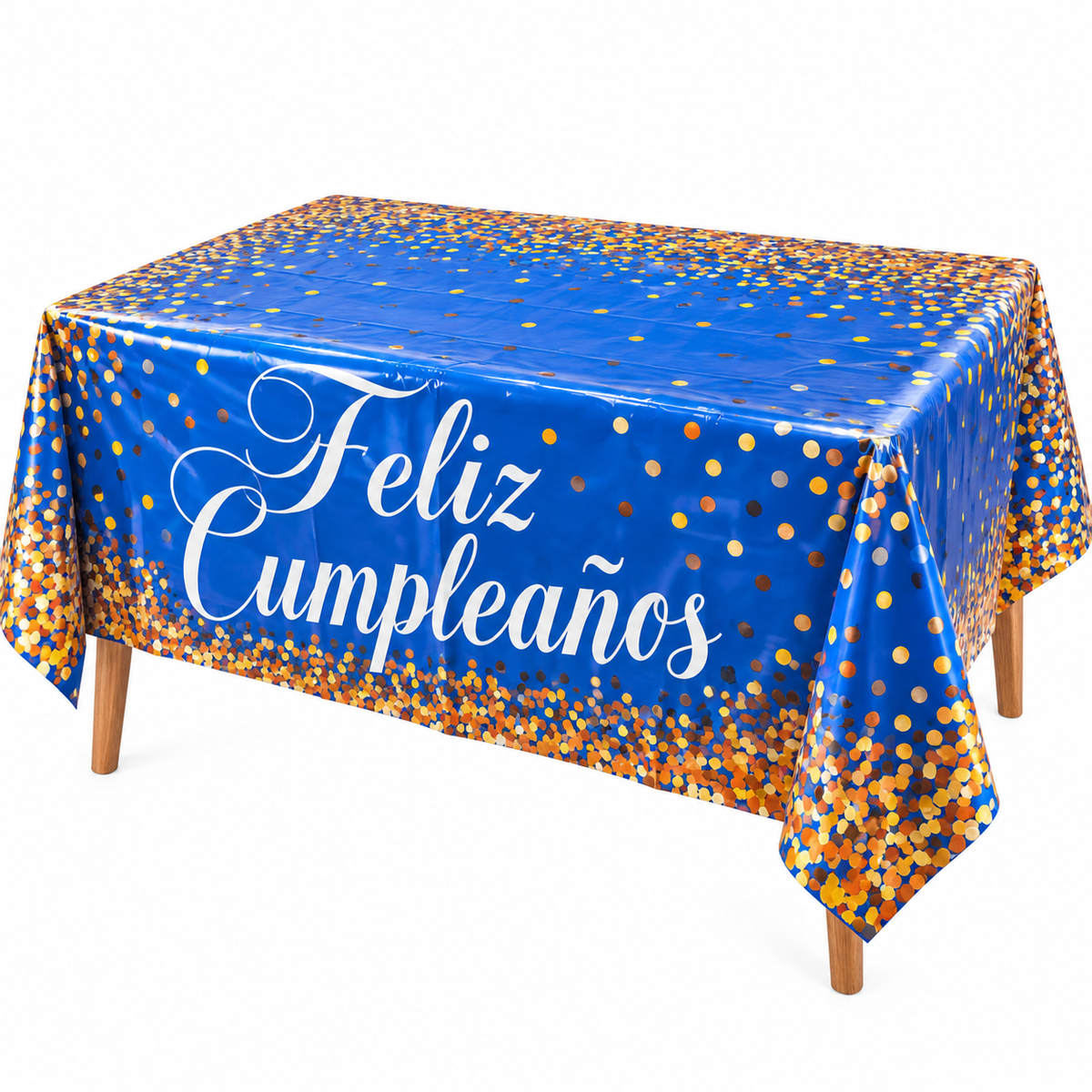 Mantel Plástico Decorativo Para Fiesta Y Cumpleaños Azul