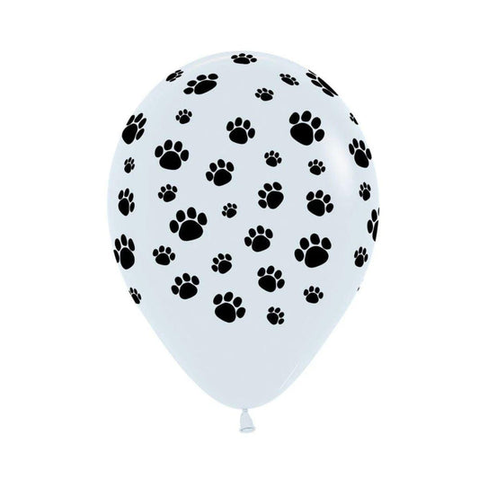 50 Globos De Látex Huellas De Patita De Perro Para Fiestas