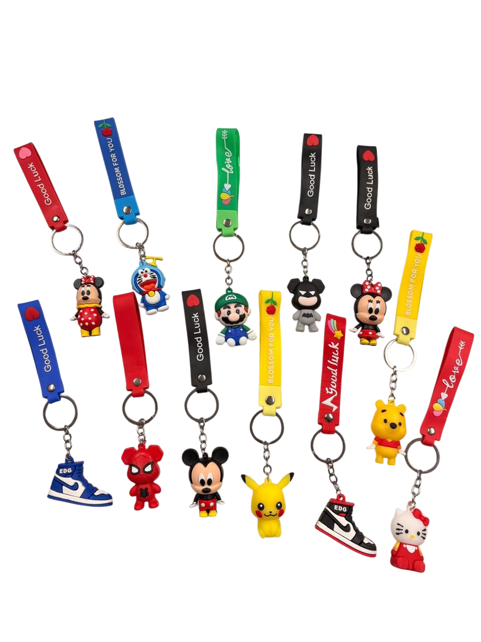 Pack 12 Llaveros De Silicona Figuras De Niños Mixtas