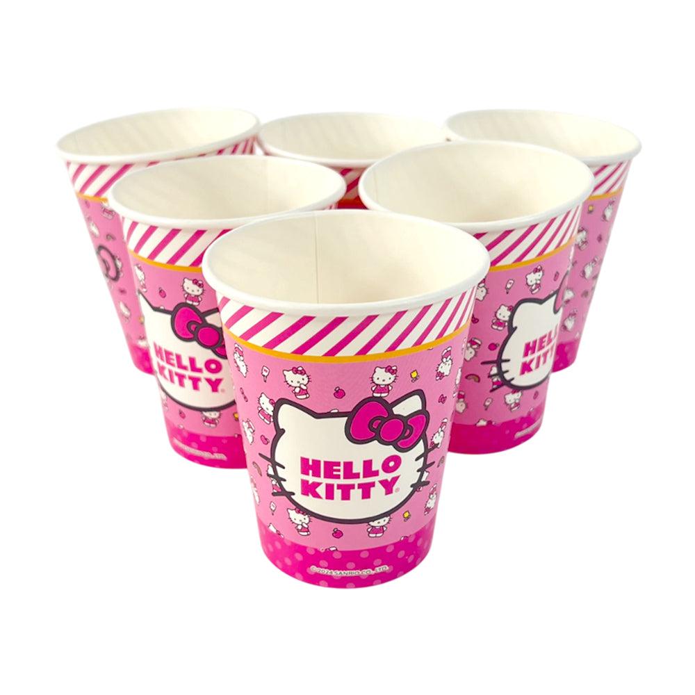 Pack 6 Vasos Cumpleaños Hello Kitty Desechables Rosa