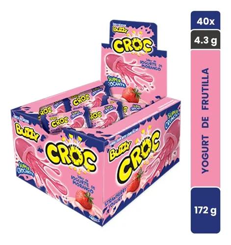 Chicle Buzzy Croc Sabor Yogurth Fresa X 40 Unidades