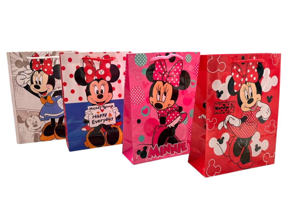 Pack 12 Bolsas De Regalo Minnie Mouse Disney Cumpleaños