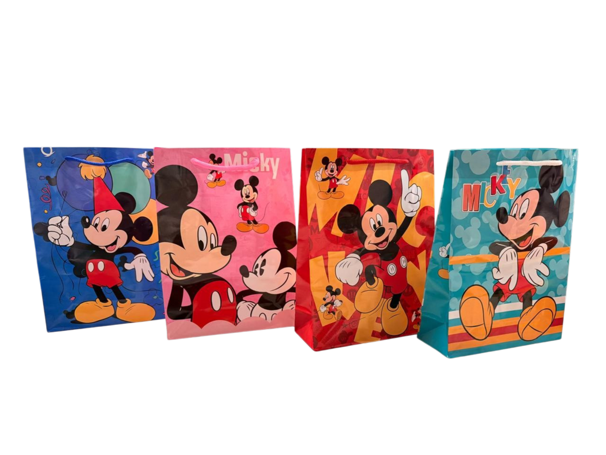 Pack 12 Bolsas De Cumpleaños Mickey Mouse Disney Surtidas