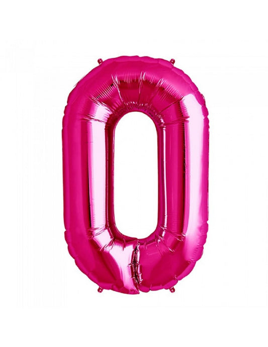 Globo Número De 1 Mt Color Fuxia