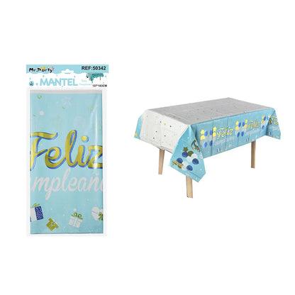 Mantel Desechable Feliz Cumpleaños 137x183 Cm