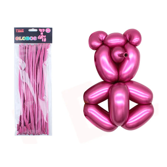 25 globos largos globoflexia cotillón