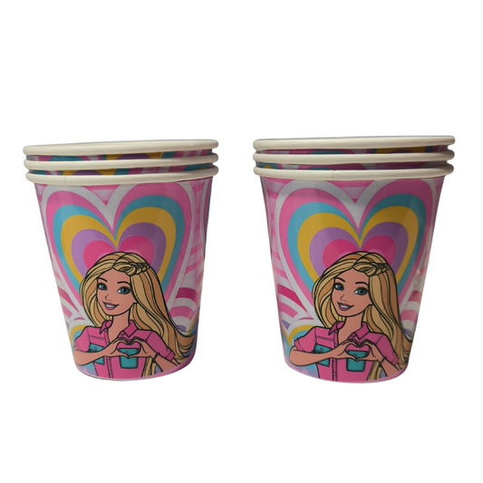 Vaso cumpleaños barbie (6 unidades)