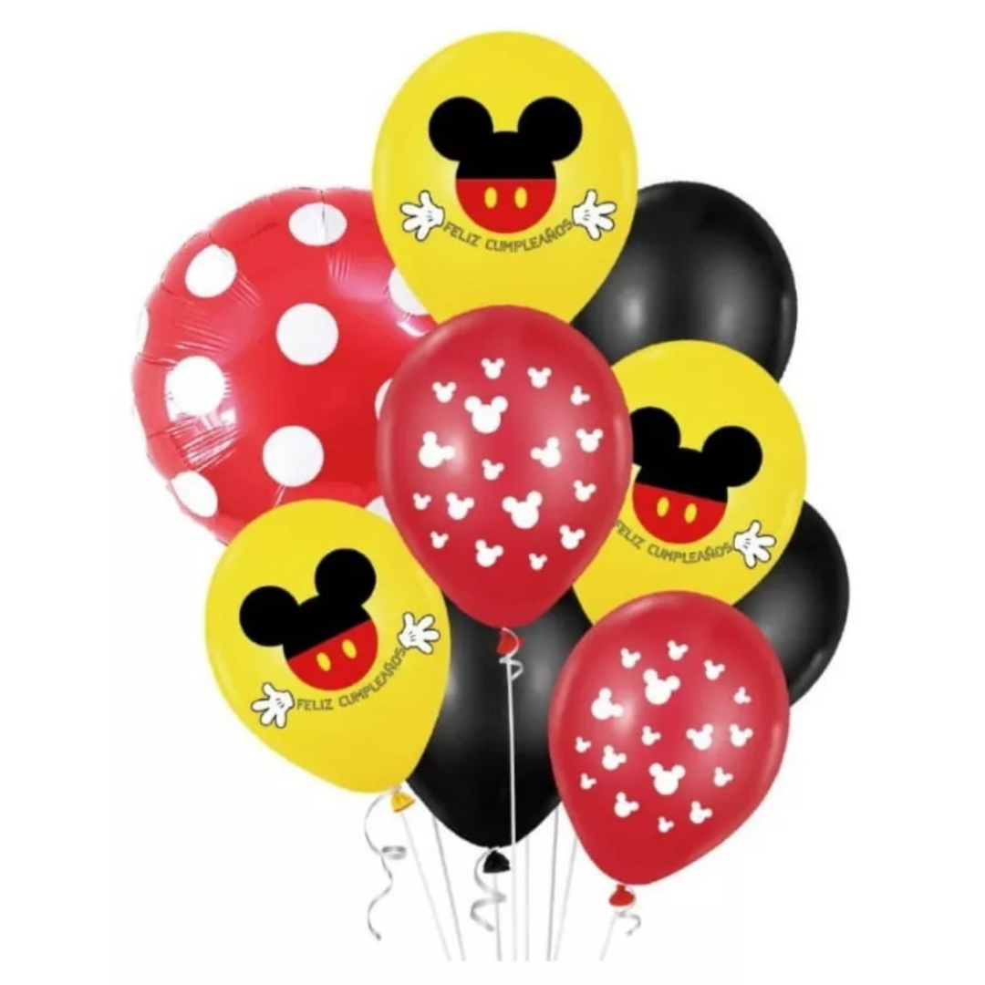Set De Globos 9 Pcs Mickey Mouse