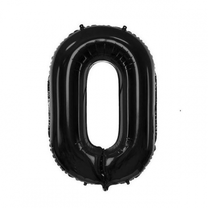 Número De Globo Negro 70 Cm