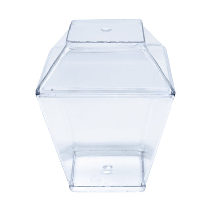 Set 10 Vasos Cuadrados Acrílicos Para Postre 120 Ml