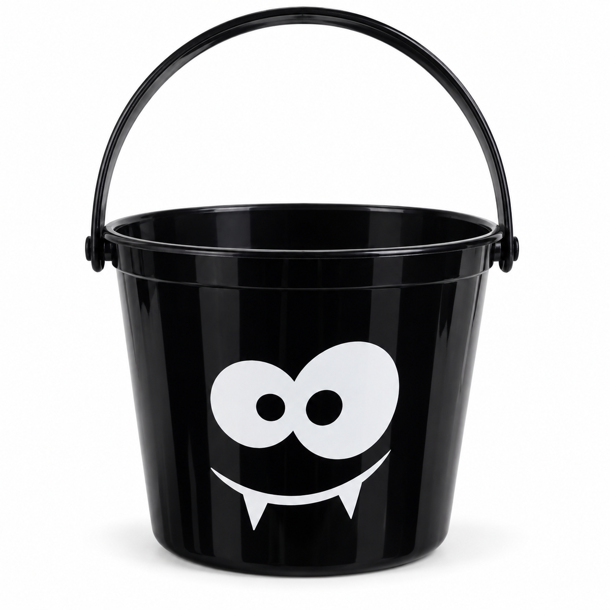 Balde Canasto Modelo Calavaza Halloween Negro