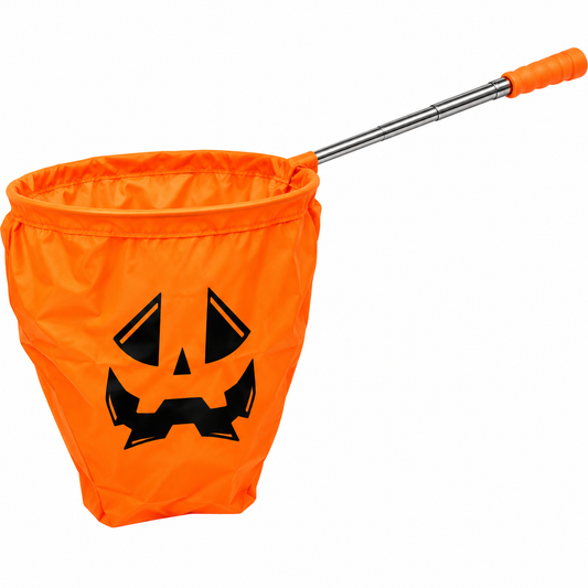 Bolsa Recolectora De Dulces Halloween Con Palo Naranjo