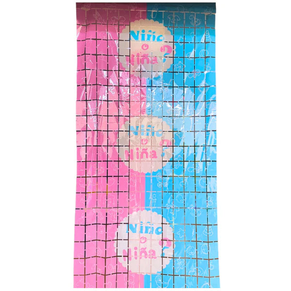 Cotillón Revelación Cortina Metalica Decorativa 100x200 Cm