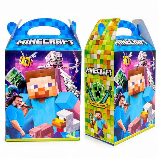 10 Caja Regalo Cotillon Cumpleaños Minecraft