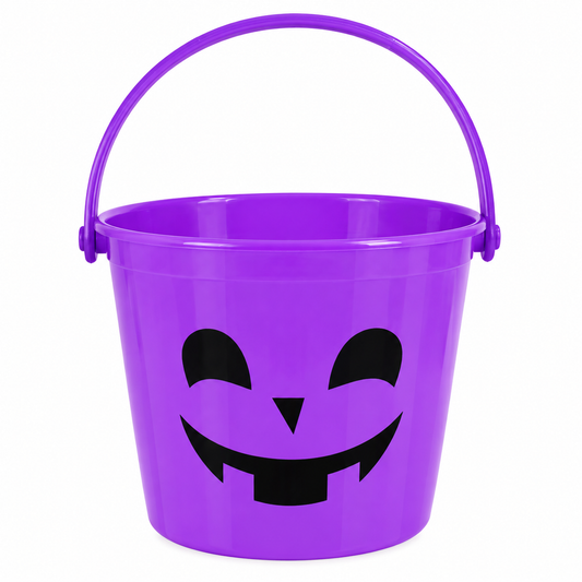 Balde Canasto Modelo Calavaza Halloween Morado