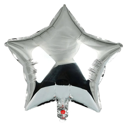 Pack 3 Globo Metálico Estrella Plateado 45cm Para Fiestas