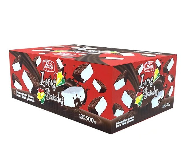 Malvavisco locos bañados Fruna Chocolate 500 g