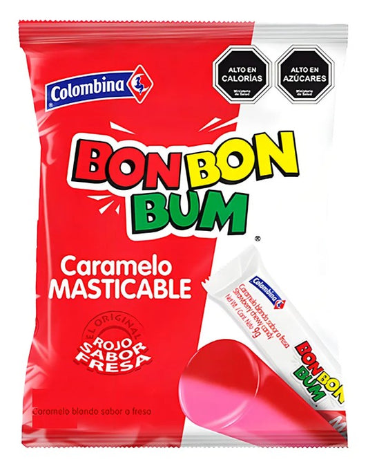 Masticable Bon Bon Bum Sabor Fresa De Colombina (bolsa 40un)