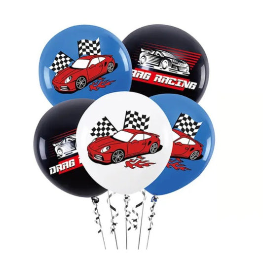 Pack 5 Globos De Cumpleaños Autos Hot Wheels