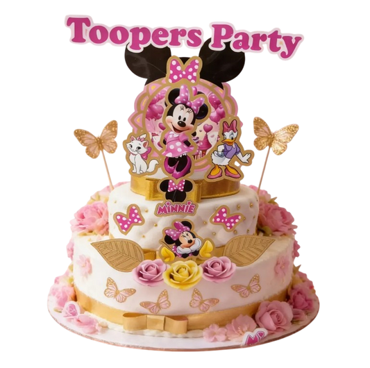 Topper Decoración Torta Minnie Mouse Fiesta Cumpleaños