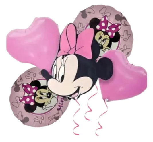 Set De Globos 5 Piezas Minnie Mouse