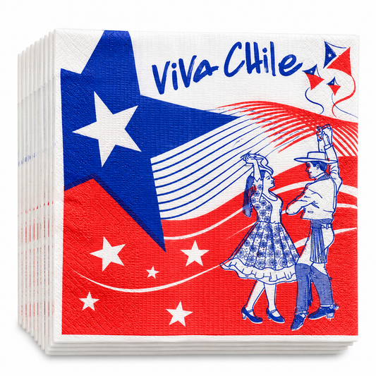 Pack 100 Servilletas Desechables Fiestas Patrias Chilenas
